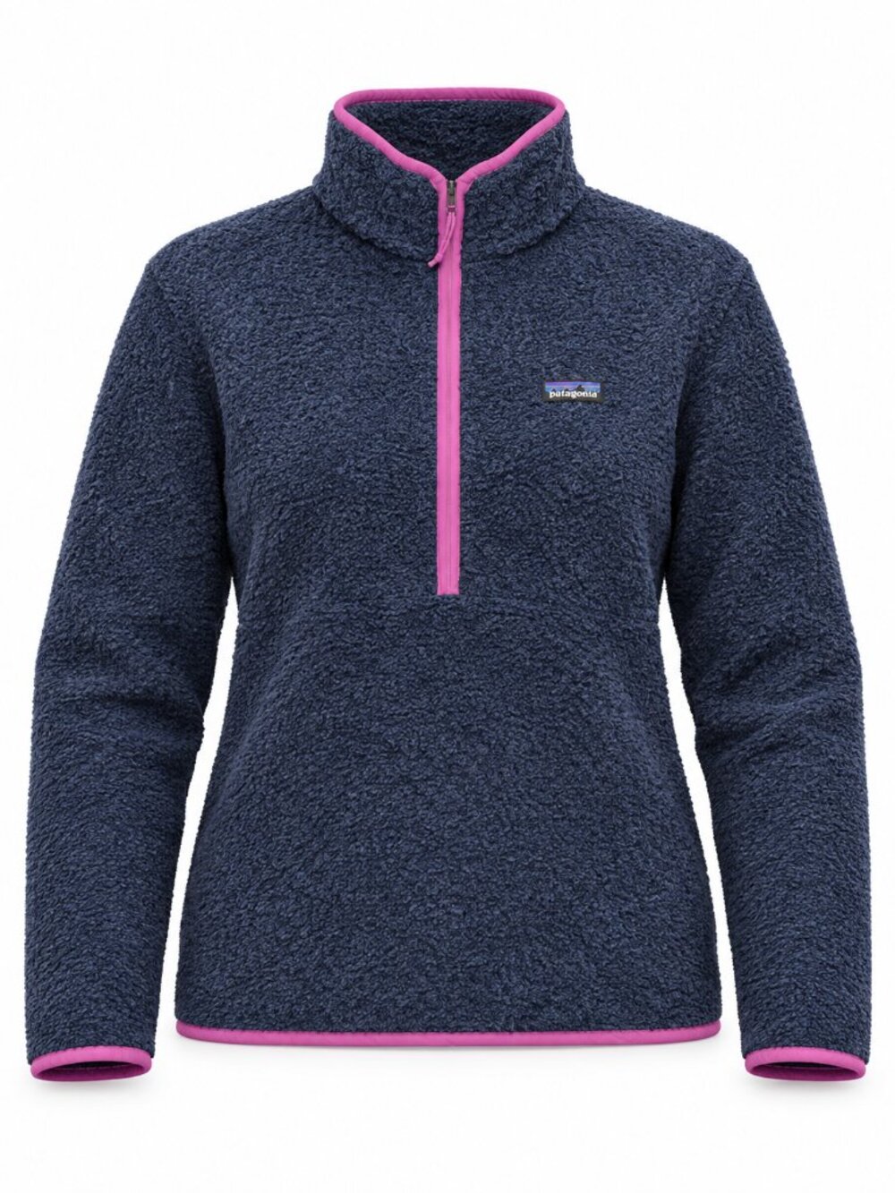 Patagonia Reclaimed Fleece Pullover | Smolder Blue & Pink | M